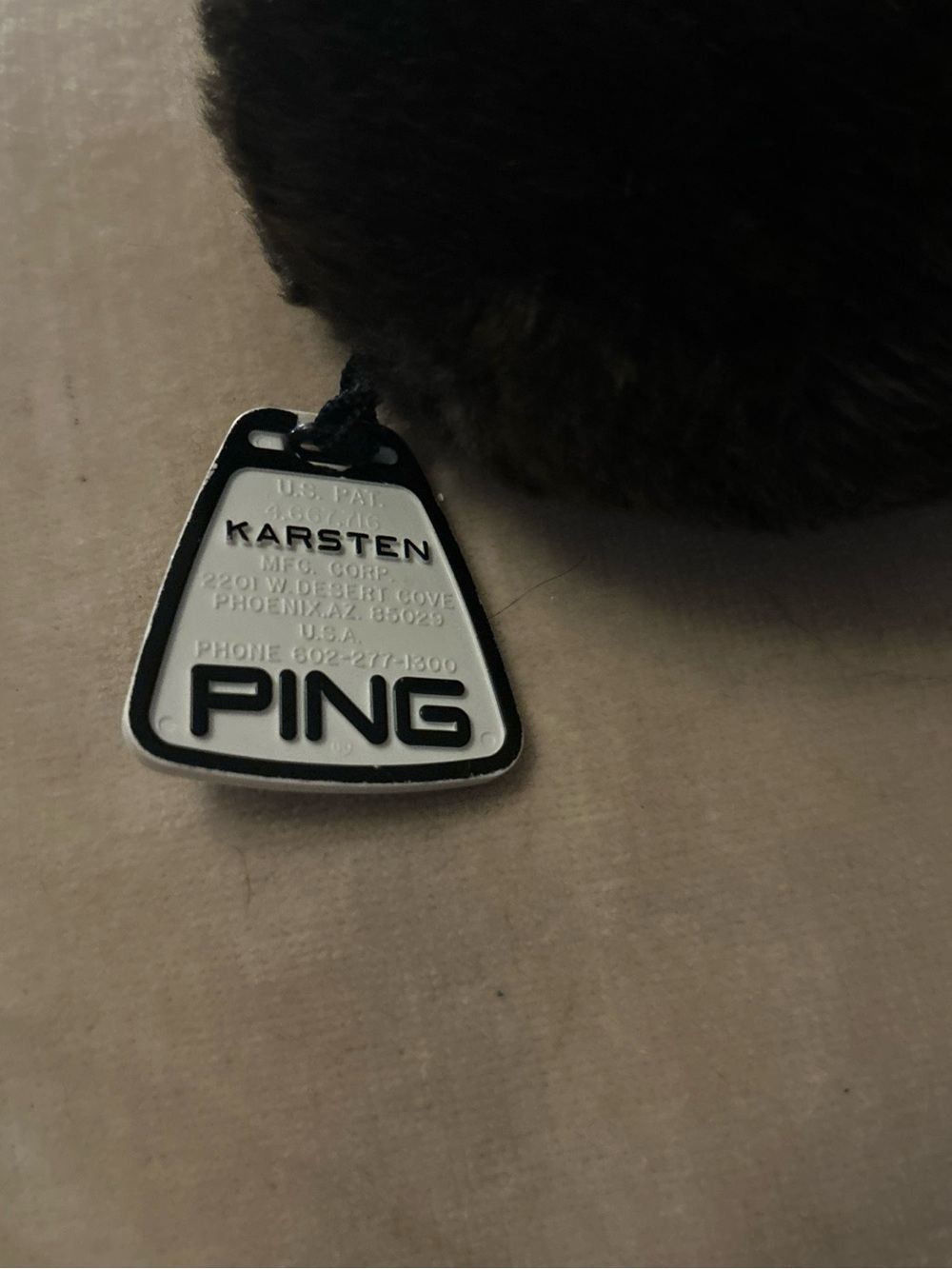 PING Karsten Vintage plush fairway Headcover stock